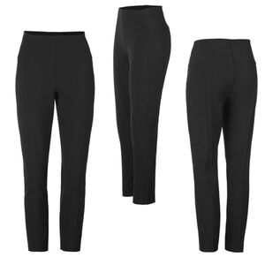 CAbi Dinner Trousers #4130 High Rise Rear Zip Tapered Leg Pants Black Stretch 4